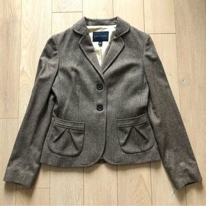 Banana Republic Wool Blend Blazer Jacket in Brown Size 0